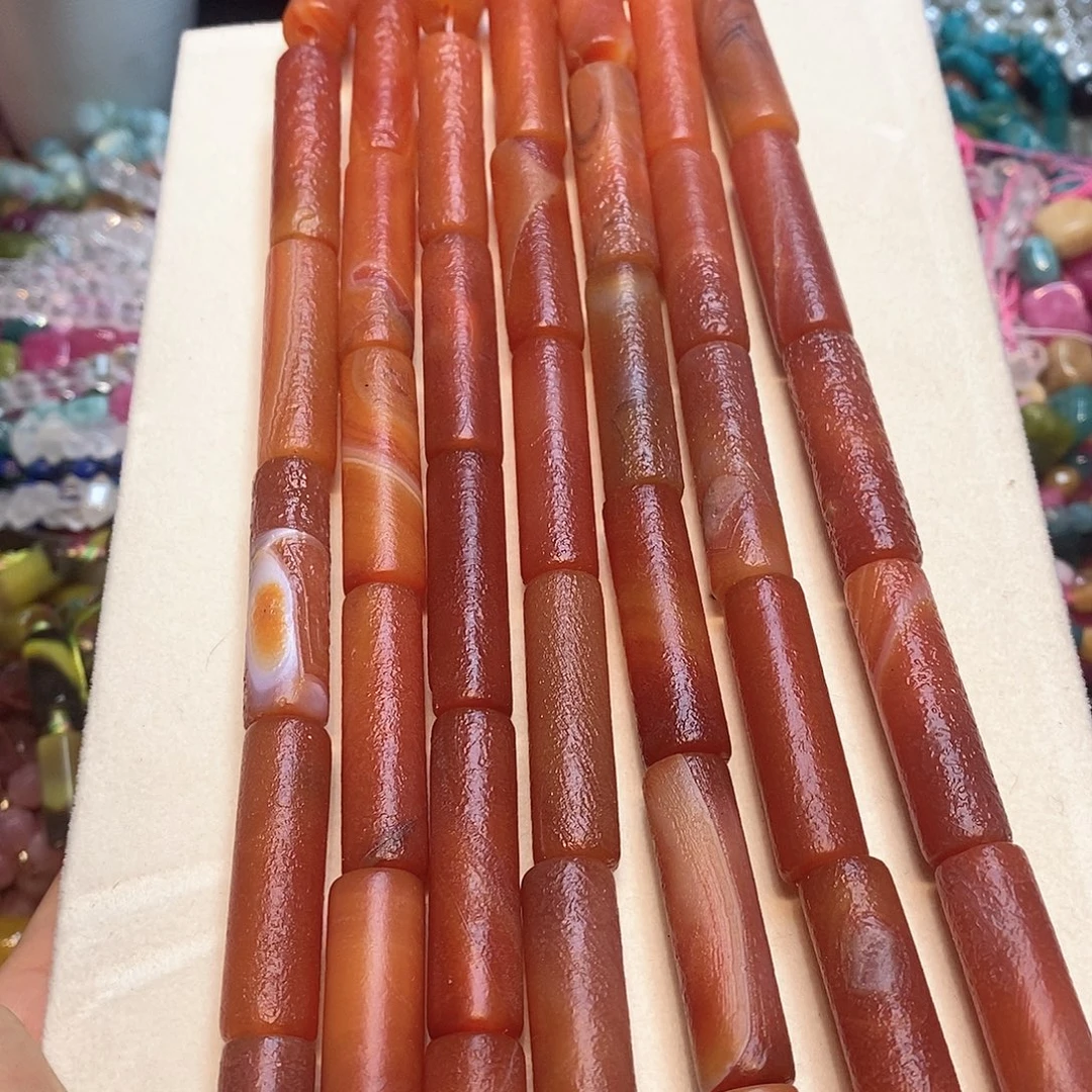 玛瑙/玉髓未镶嵌珠宝半成品橘皮玛瑙11✖️40mm