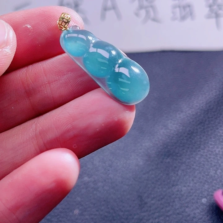 翡翠颈饰18K金镶嵌99999999