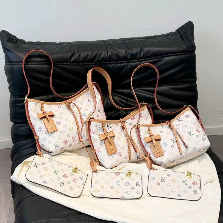 大容量包包女式2025新款老花外出通勤托特包高级感百搭单肩斜挎包