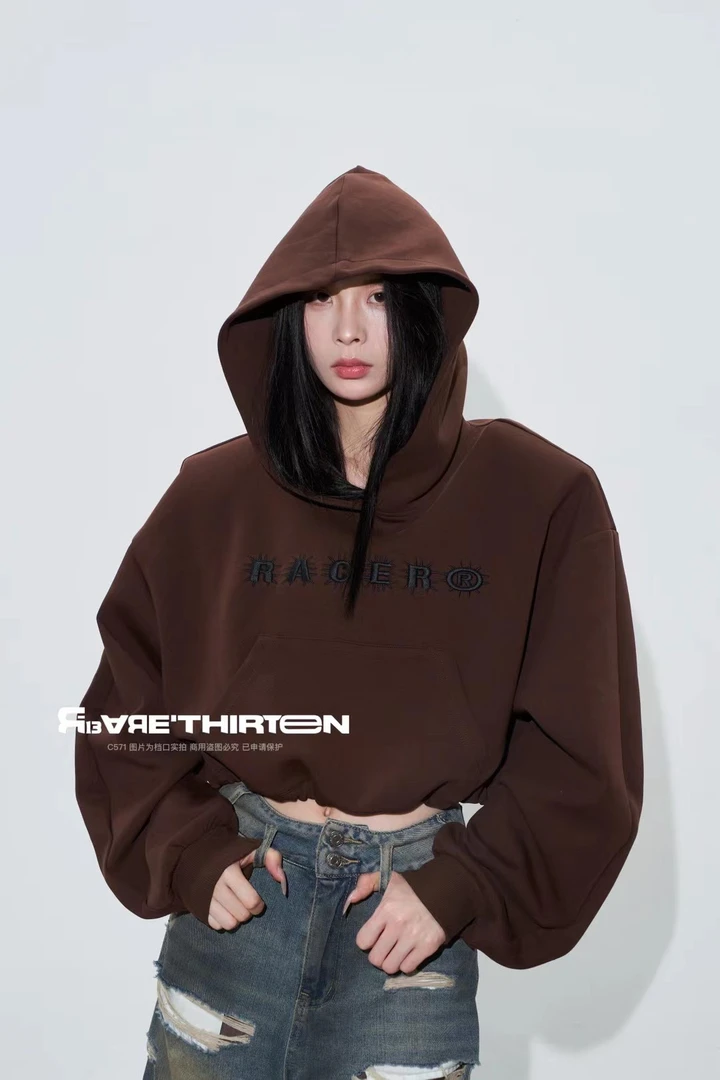 【dafa 】小众设计款刺绣字母卫衣