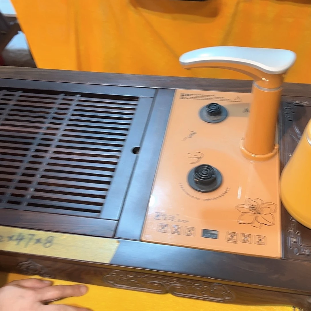 前***李铁黑胡桃木黑檀实木茶盘9247