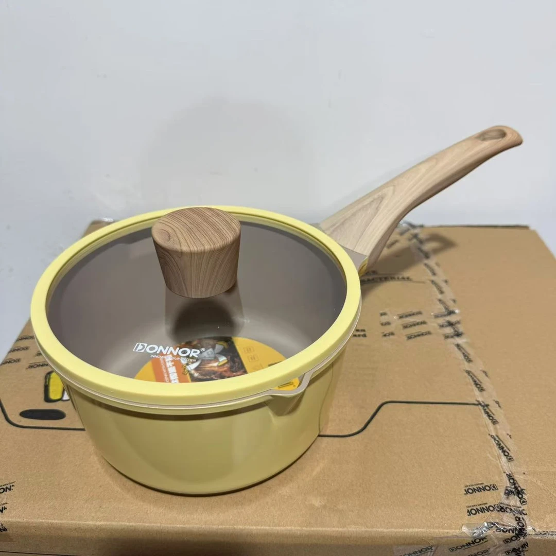 【凯丽专属】DONNOR18cm贝丽奶锅黄色不粘锅全灶具通用
