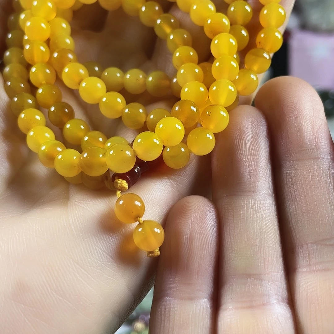 玛瑙/玉髓未镶嵌手串6mm108