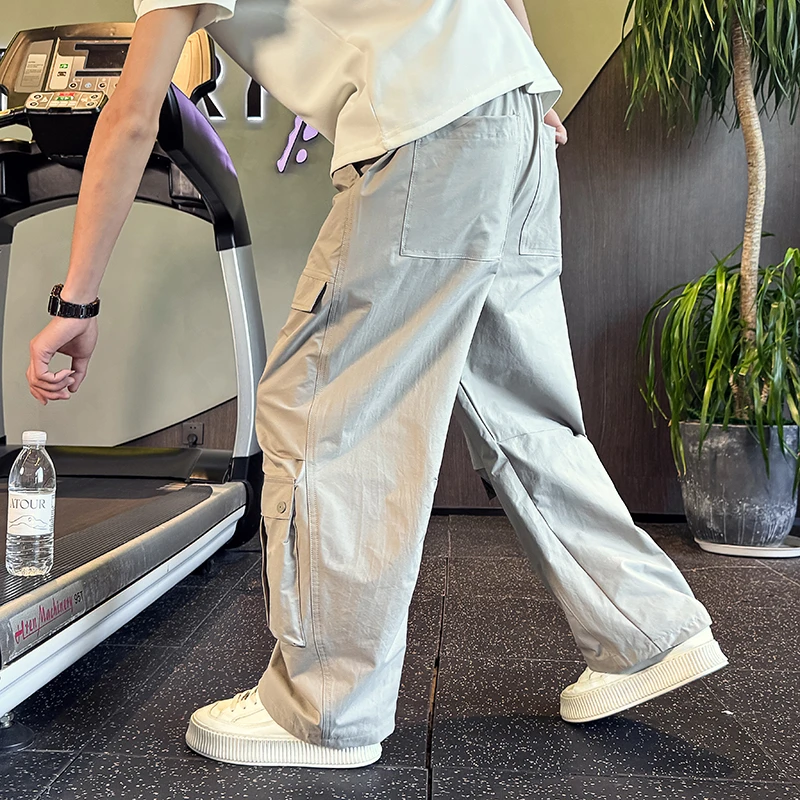 男款爆款2025新款潮牌男装长裤直筒宽松伞兵裤工装休闲裤薄款裤子