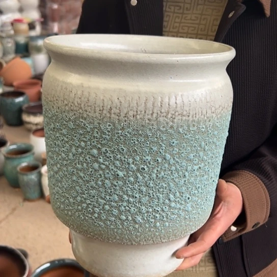 紫砂花盆高31口24—————