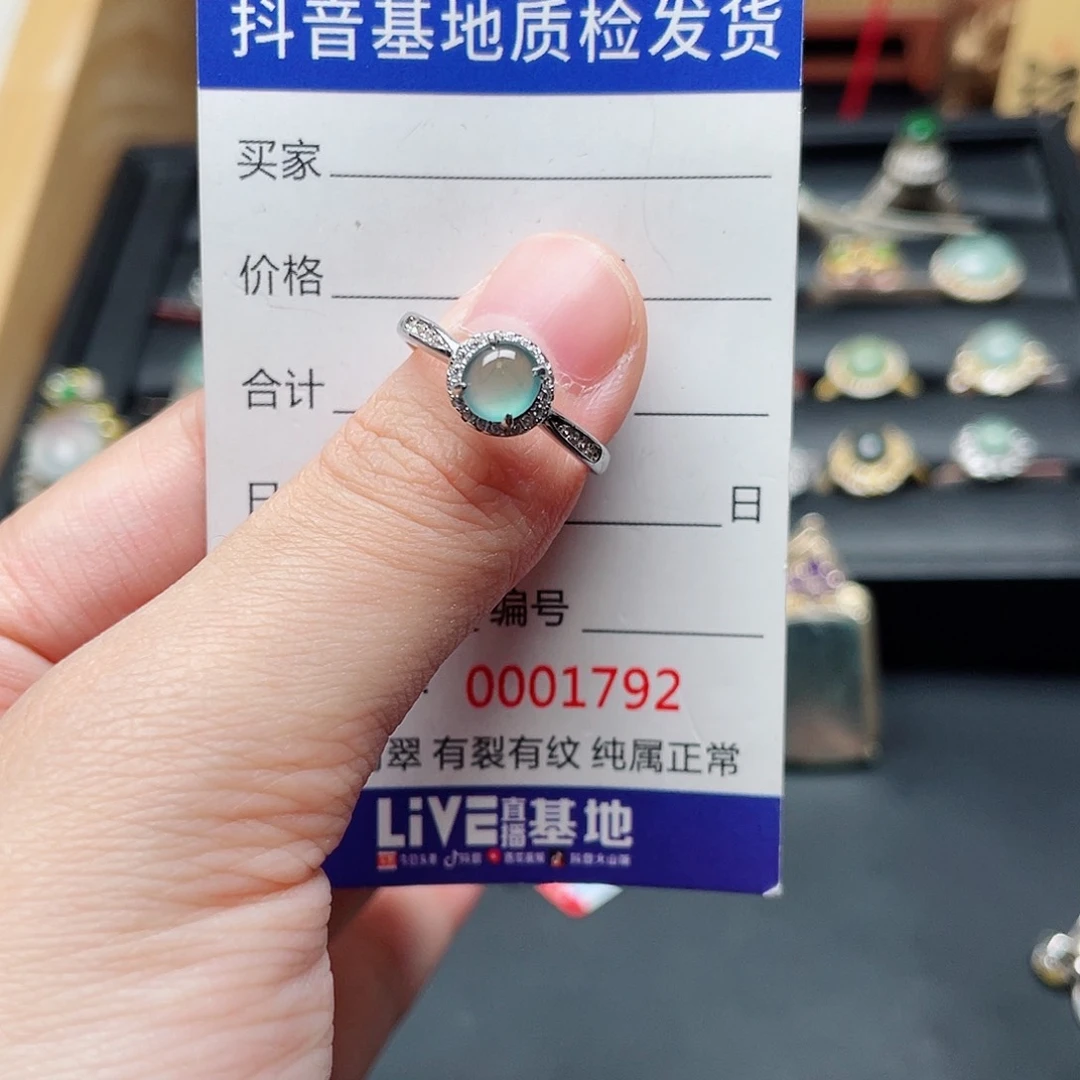 银S925镶嵌翡翠耳饰