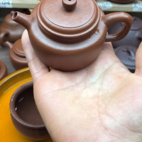 紫砂茶壶朱泥得中90h豪升左右