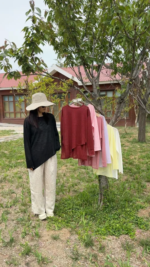 059款 宽松显瘦外穿 纯色薄款