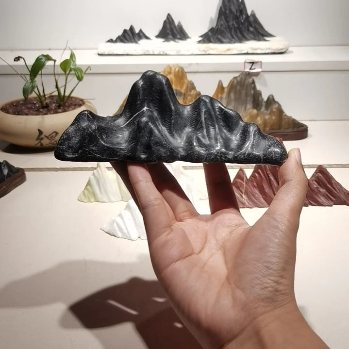 用***2砖雕灵璧石摆件造景