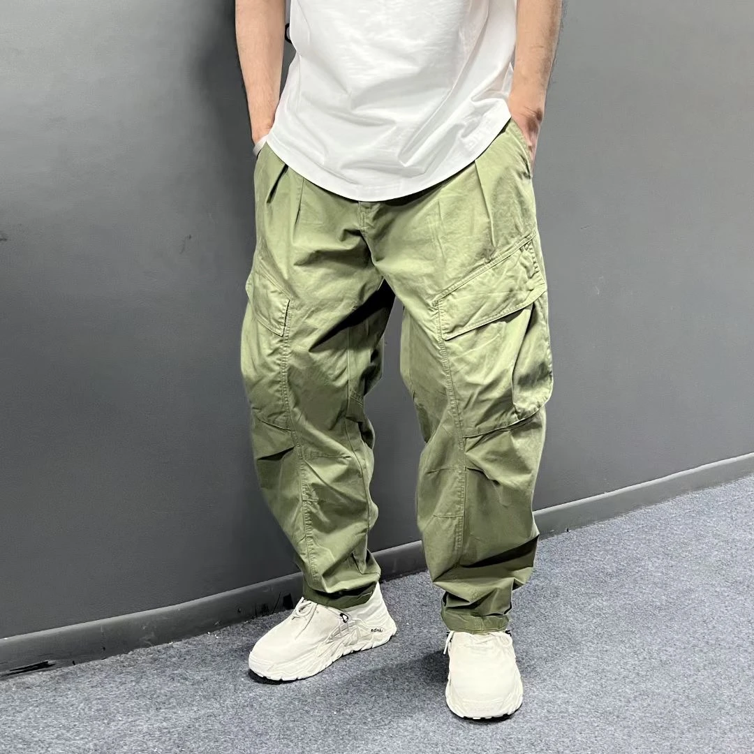 空气蛹k162春季日系阔型立体裁剪重磅痞帅复古宽松休闲多袋工装裤