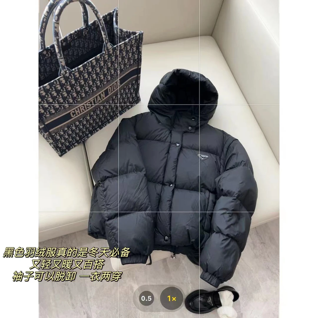 徐秋阳 一衣两穿 时尚简约百搭舒适显瘦袖口可拆卸羽绒服