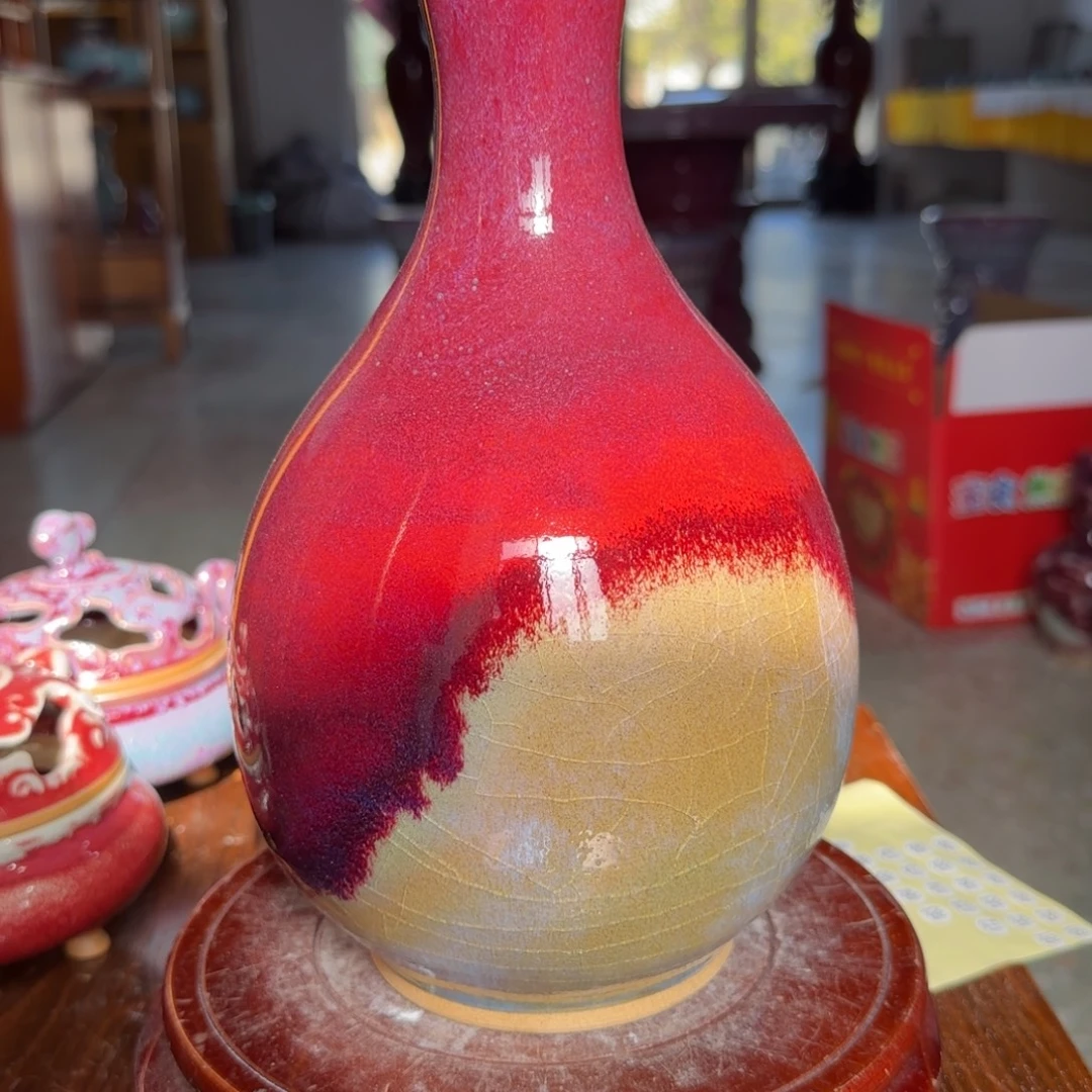 摆件瓷郑家钧窑摆件