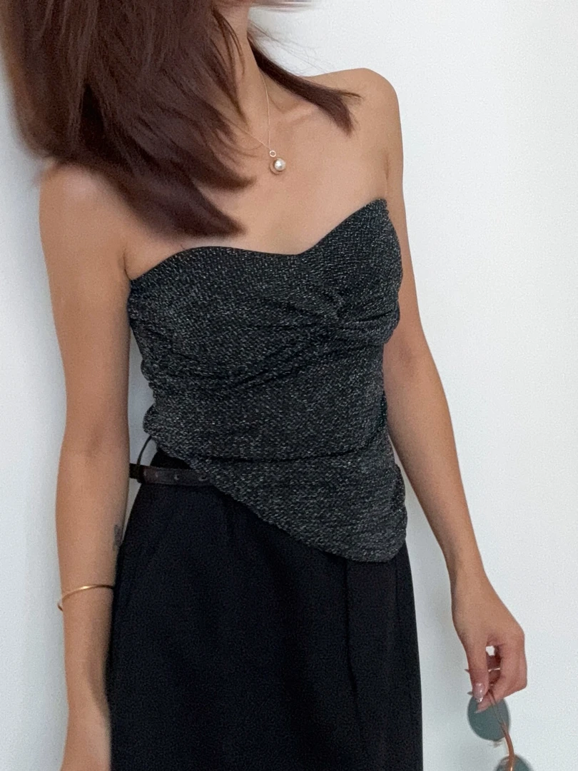 【真不易掉】2025东大门"暗夜星空精灵"系列带胸垫气质大弹力抹胸