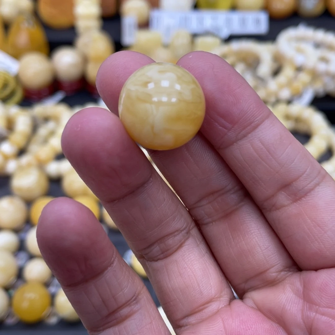 琥珀珠宝奇石未镶嵌18.5mm