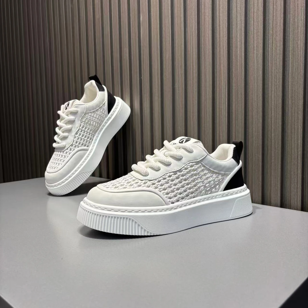 鞋子男款夏季单网透气小白鞋2025新款爆款时尚百搭运动休闲板鞋