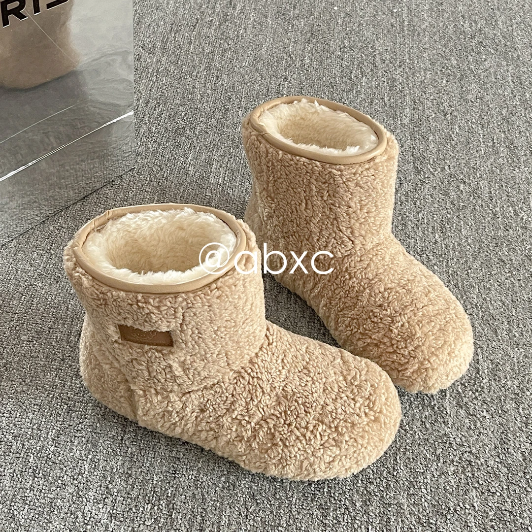 毛绒雪地靴女款爆款2025新款棉鞋女冬季保暖加绒加厚毛毛鞋休闲鞋