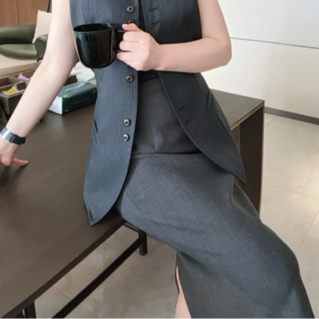 柏澜慧琳【西装半裙复古风】秋冬女士法式优雅西装半裙商务气质时尚