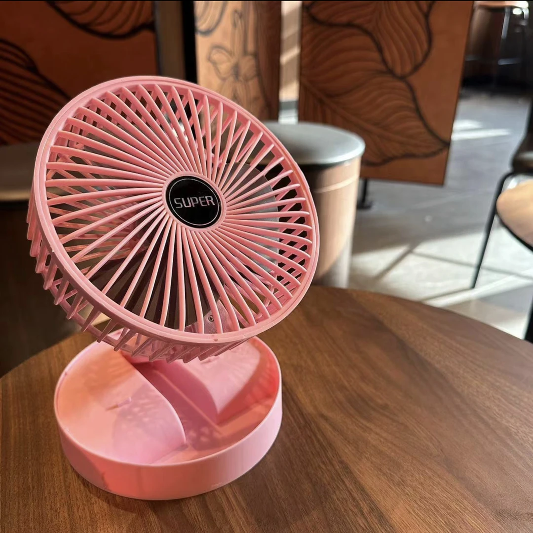 【芳芳好物】风扇折叠静音小型可爱手拿办公室大风力简约家用充电