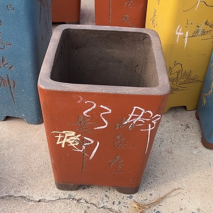 紫砂花盆，透气花盆