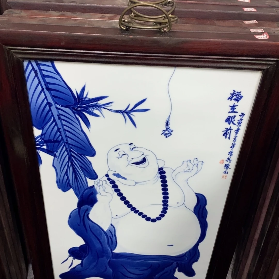 瓷片90*52*1景德镇瓷板画柴窑烧制
