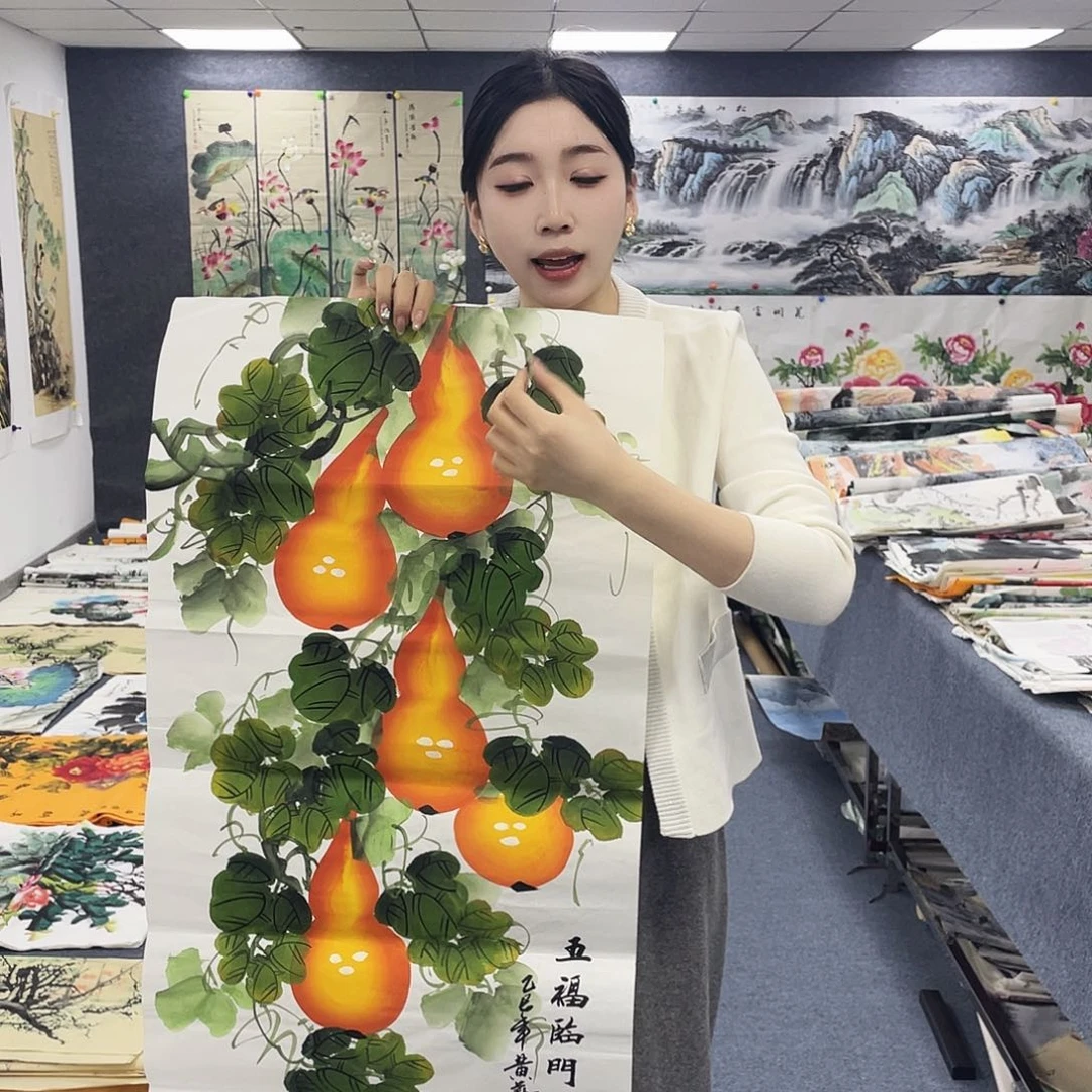 国画作品小姐姐放漏…