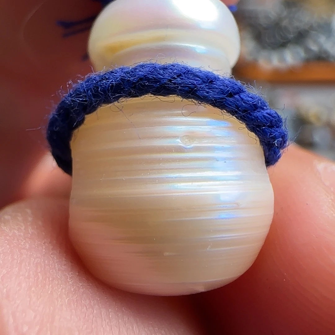 未镶嵌淡水珍珠颈饰珍珠三通对孔11