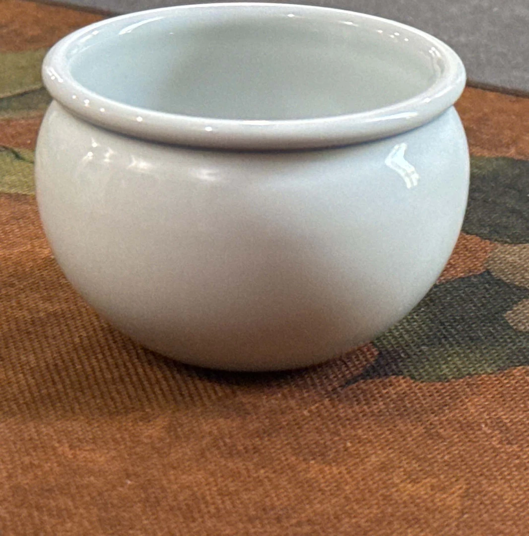 珽珽茶器【涂杏花】青白瓷钱袋子缸杯 瓷器茶周边