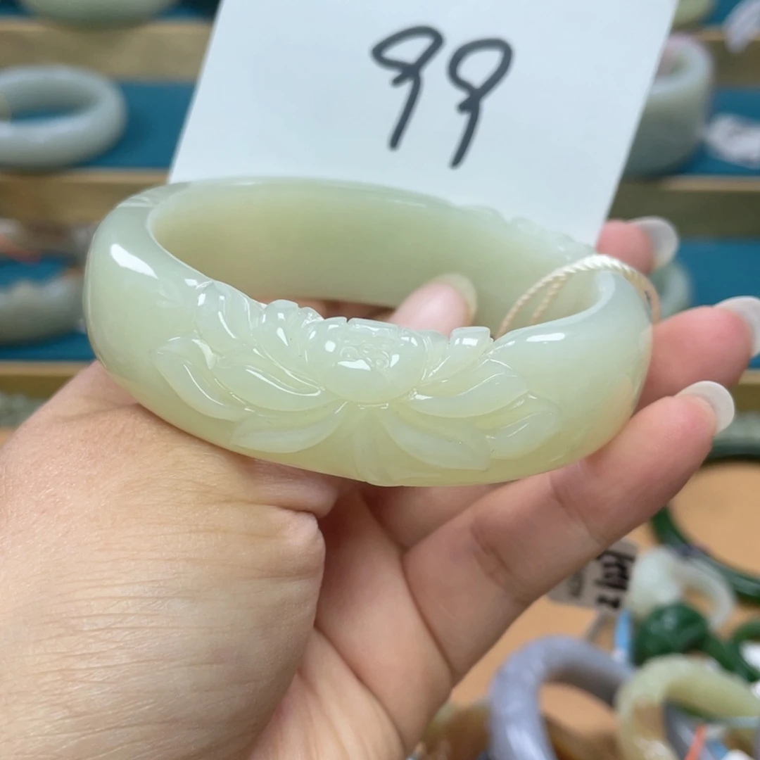 未镶嵌手镯和田玉圈口61