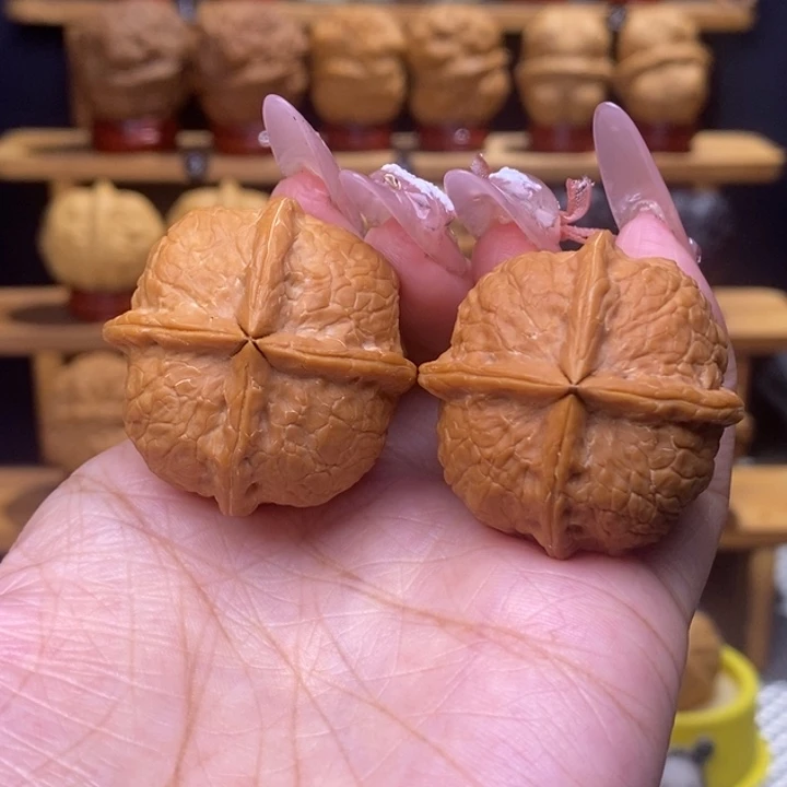 把件文玩核桃铁拳四棱38号37尺精对