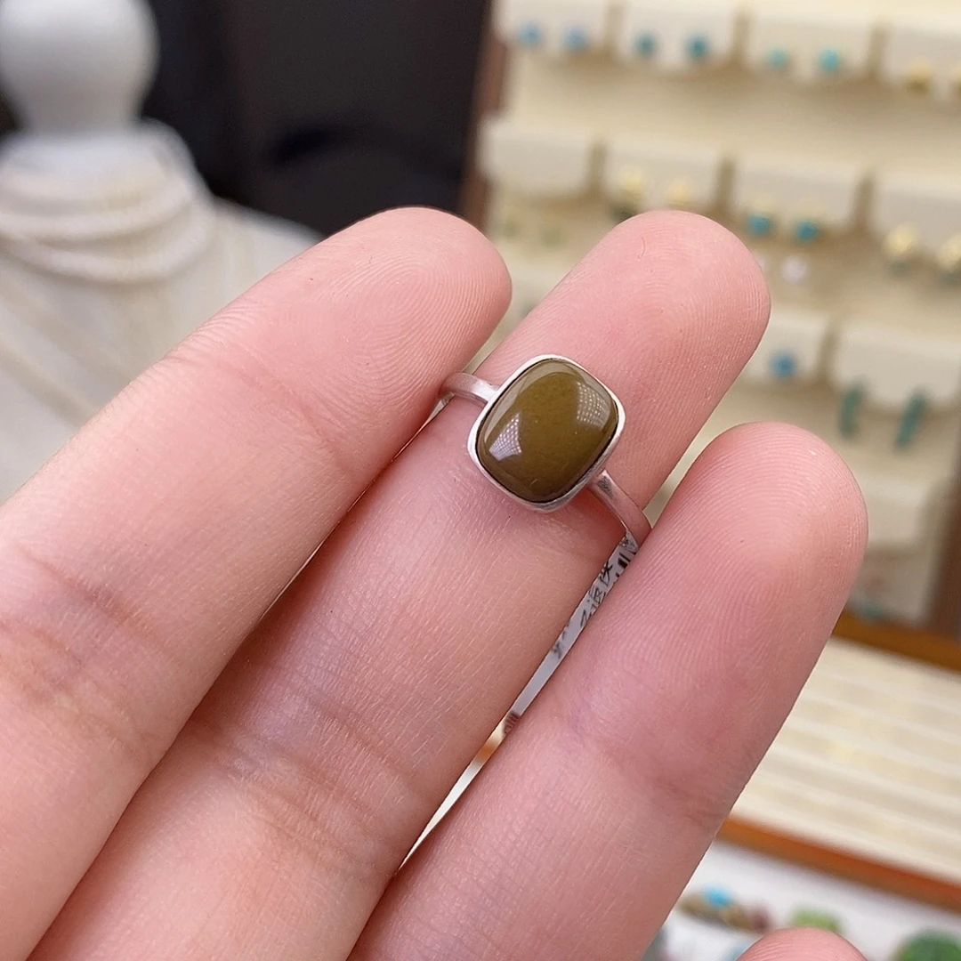 绿松石戒指银S925镶嵌