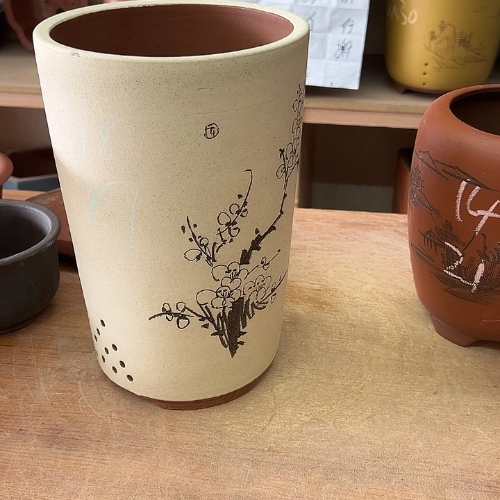 紫砂花盆，透气花盆