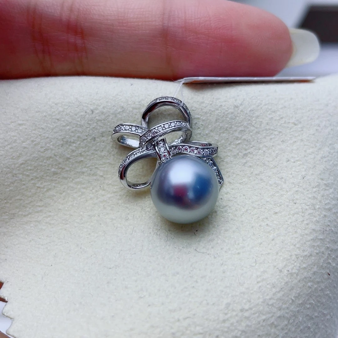 银S925镶嵌海水珍珠颈饰w35