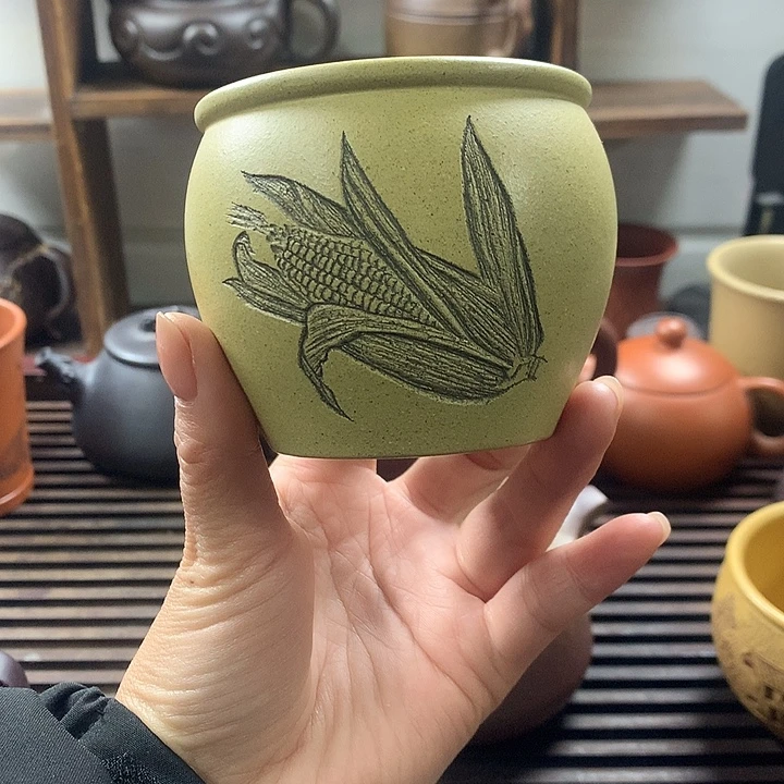 紫砂茶杯高端本绿主人杯200c