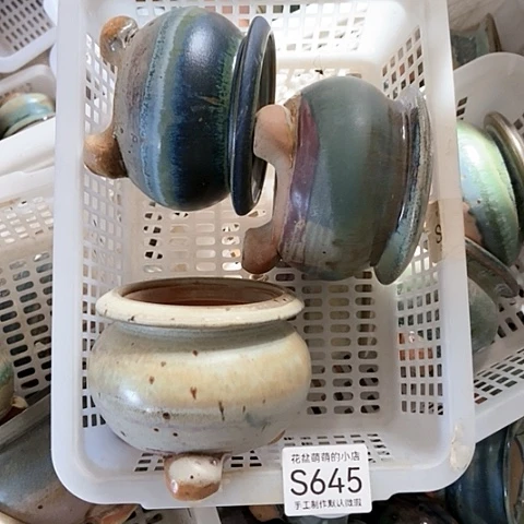 紫砂花盆645微瑕品口径7到8左右