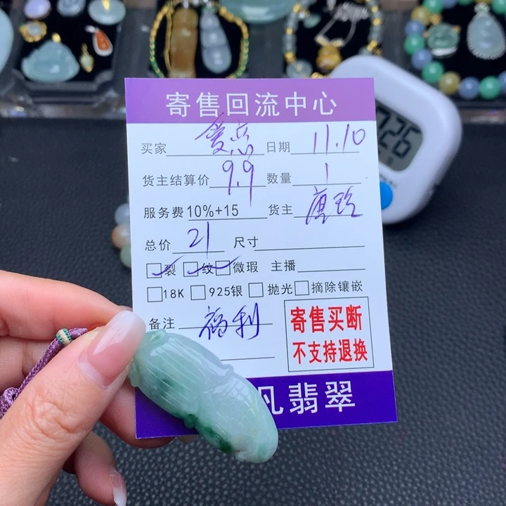 颈饰未镶嵌翡翠爱**使