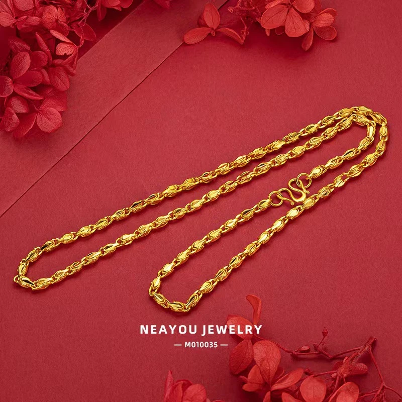 合金项链 【小凤尾项链】女款男士气质时尚百搭金色女士素款时尚