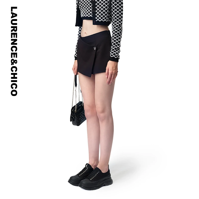 LAURENCE & CHICO一片式裙裤，黑色C4AX10114004