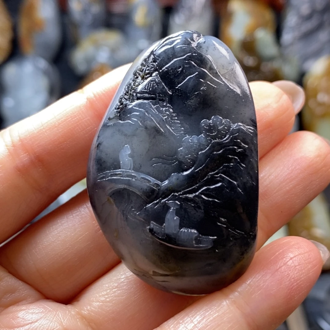 和田玉未镶嵌挂件