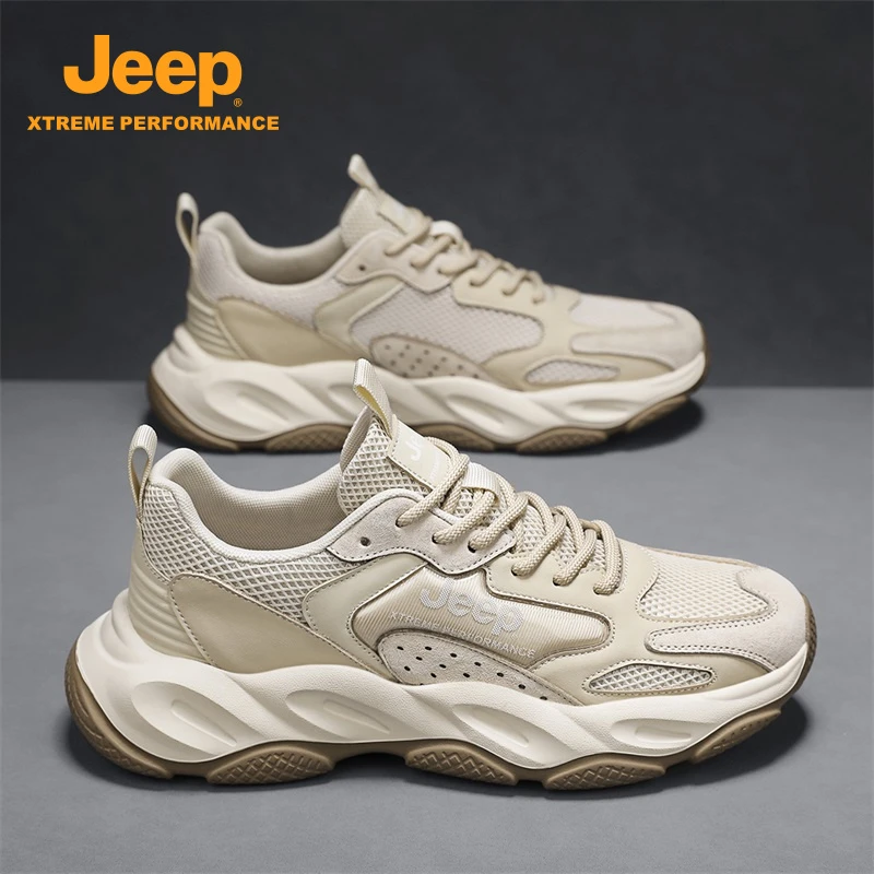 JEEP/吉普秋季2025男鞋网面运动鞋运动徒步户外鞋上班通勤轻便鞋