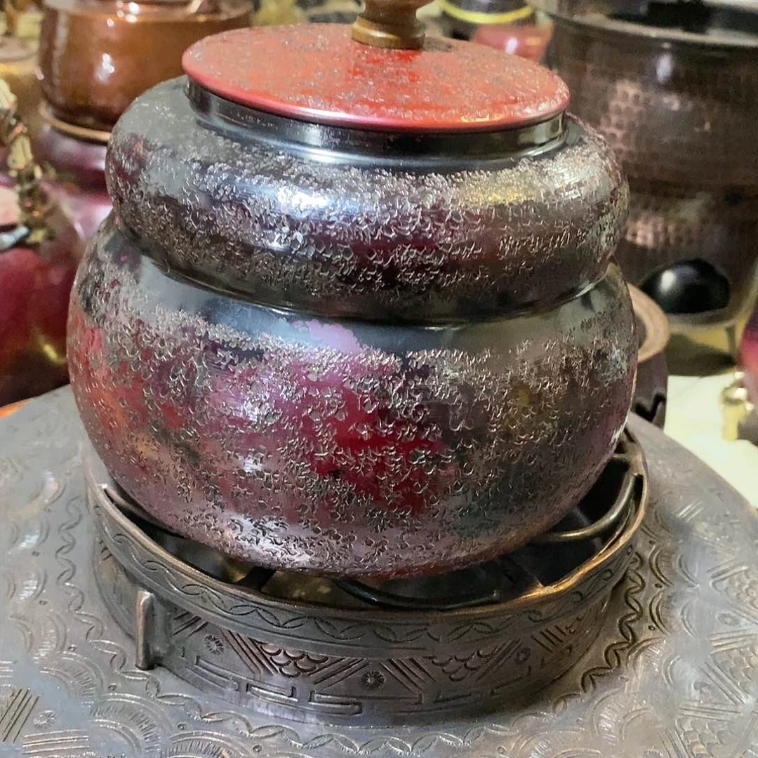 手工锻打工艺葫芦茶叶罐