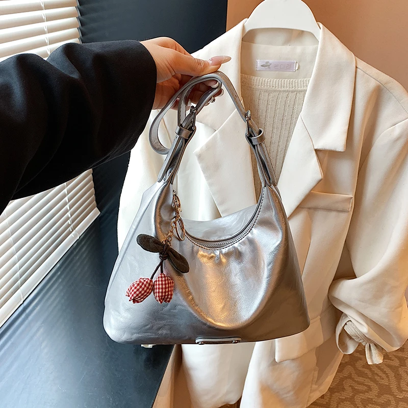 韩版高级质感时尚百搭单肩腋下包包女2025夏季新款简约斜挎包7098