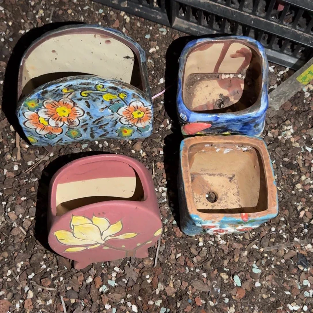 红陶初****?多肉花盆四个