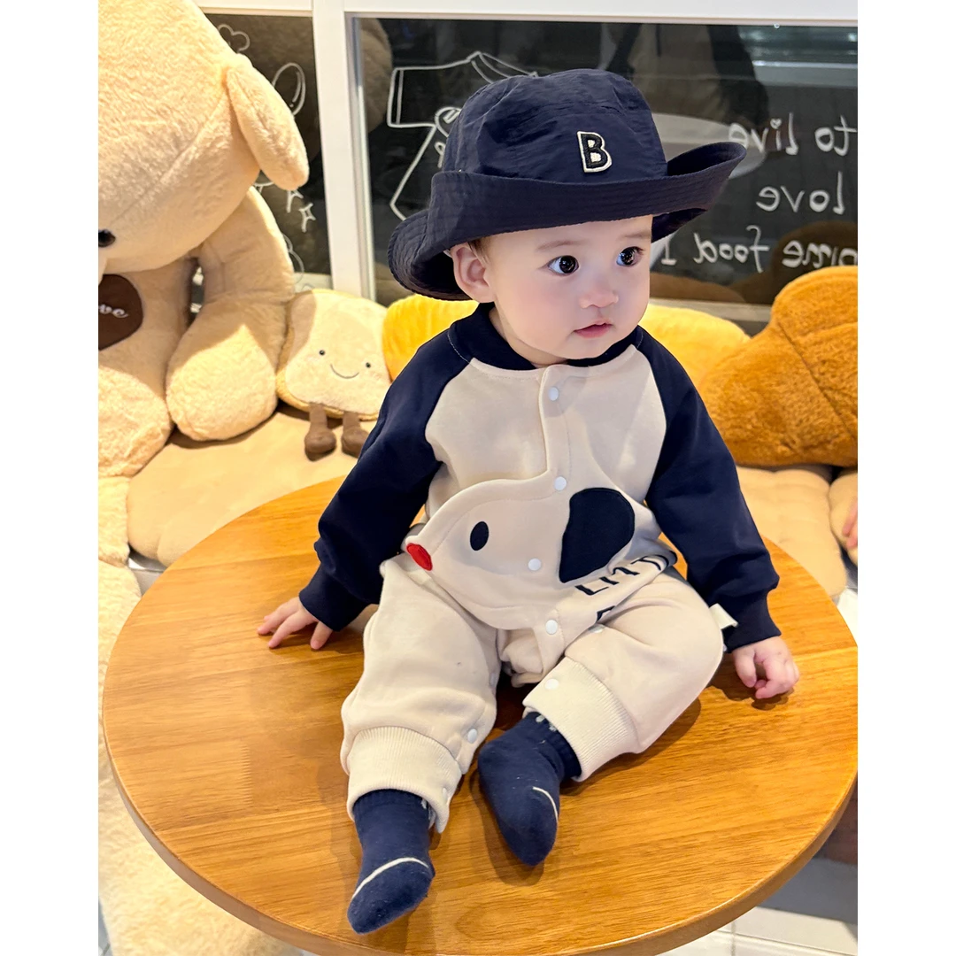 MK&UR.BV婴儿衣服连体衣早秋季装款男宝宝哈衣超萌小月龄外出幼儿