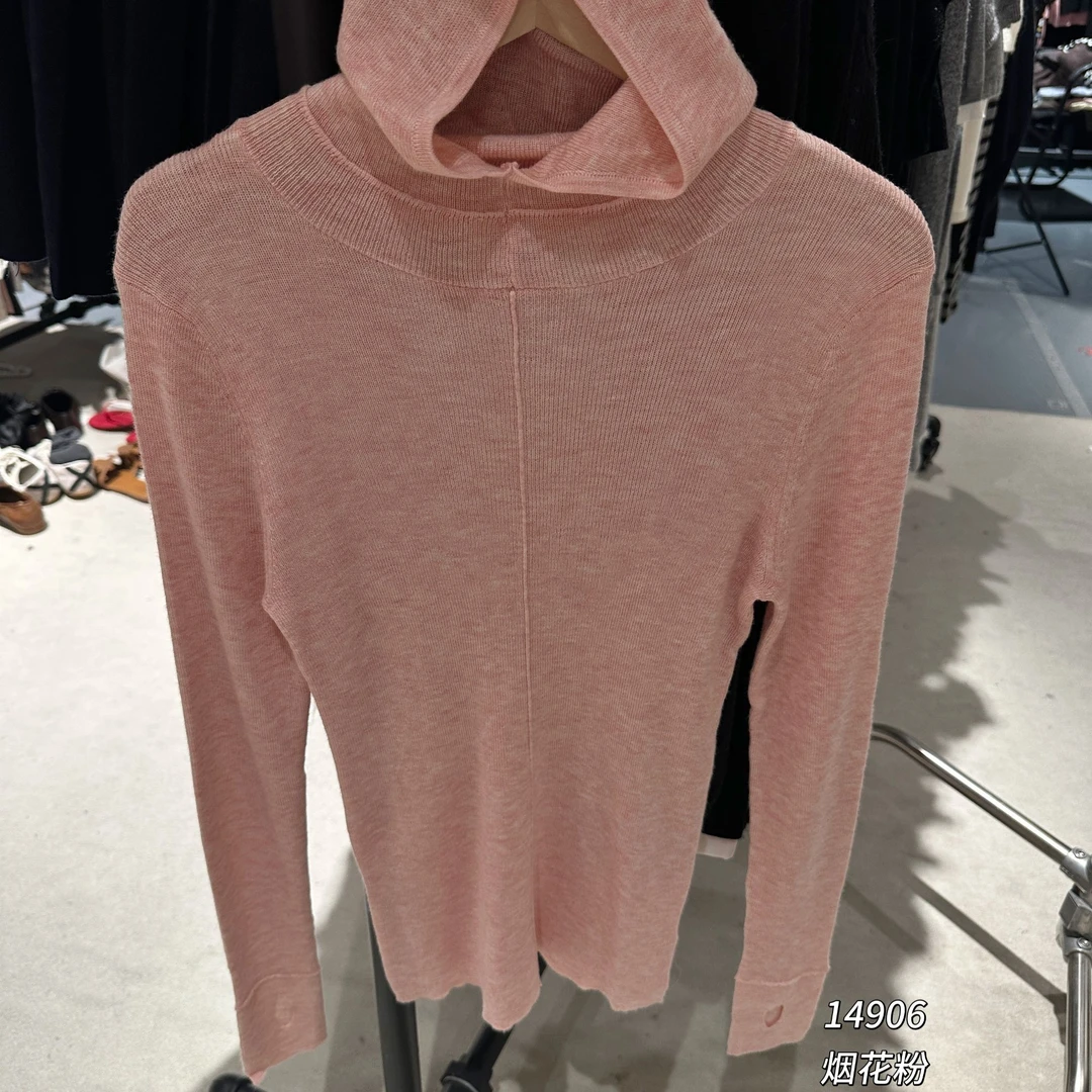 14906 WANGDAN（部分无水洗唛，介意慎拍)净版连帽针织衫