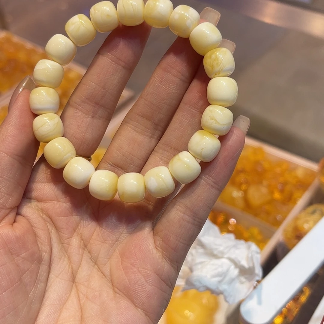 琥珀未镶嵌手链蜜蜡手串11