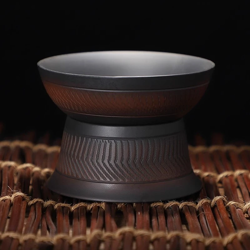 建水紫陶茶漏茶滤高档茶叶一体过滤器功夫茶具配件茶隔滤网泡茶器