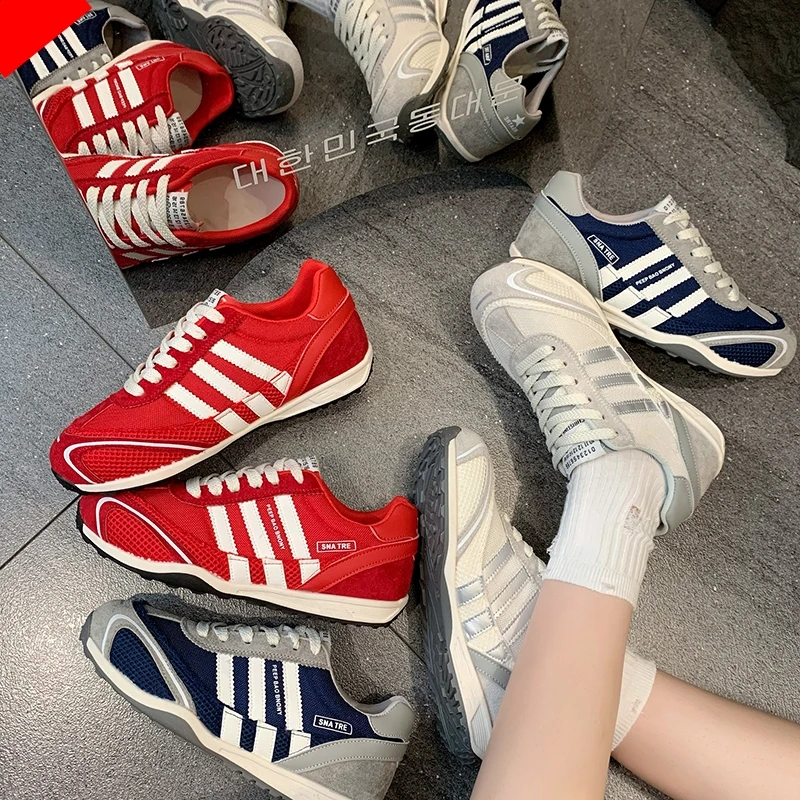 赛车德训鞋女软底2025秋季新款百搭透气轻便学生运动休闲阿甘鞋女