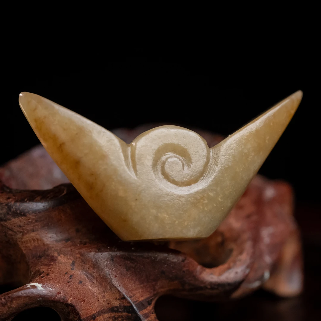 明代和田玉元宝扇坠-CS