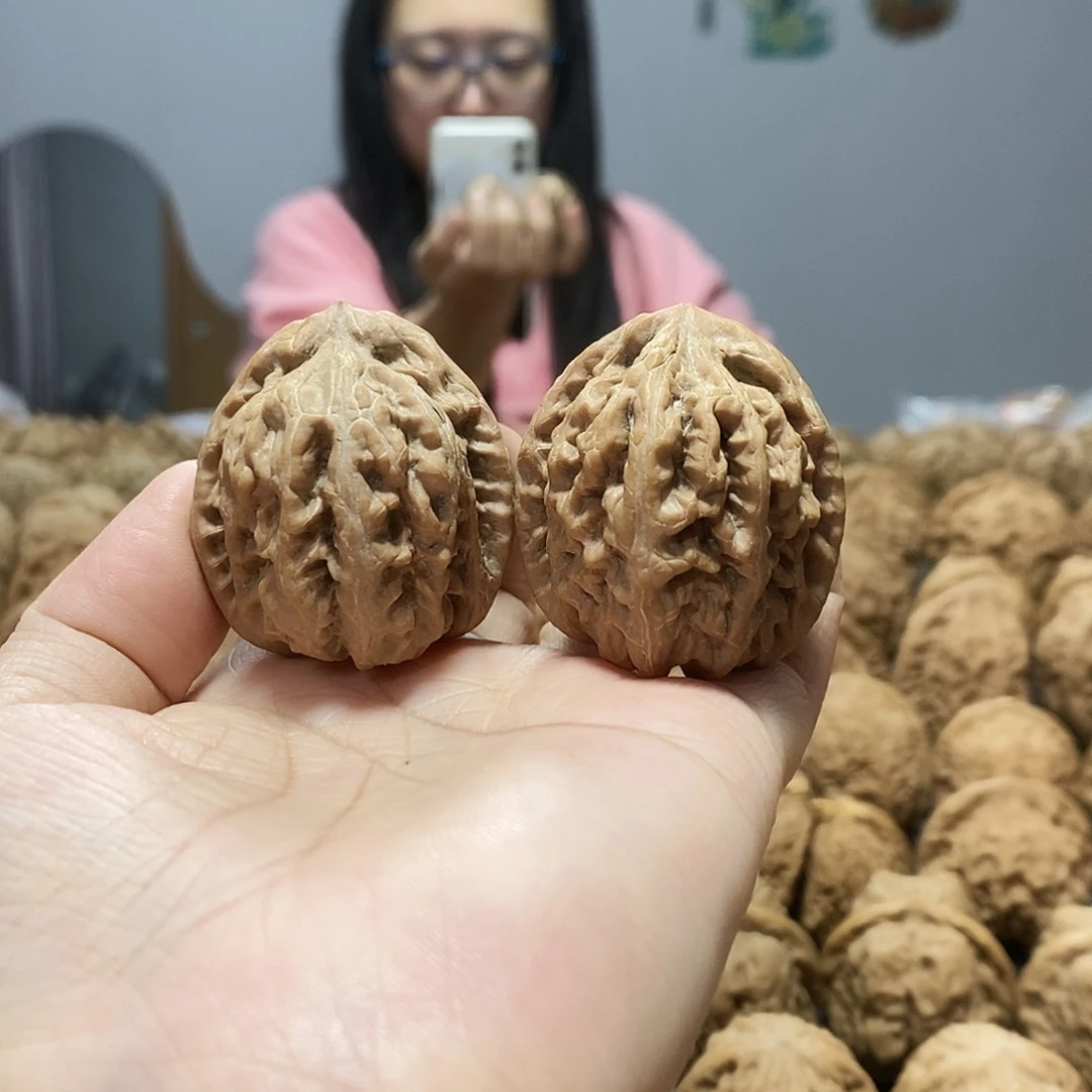 吊坠文玩核桃红锦鲤36