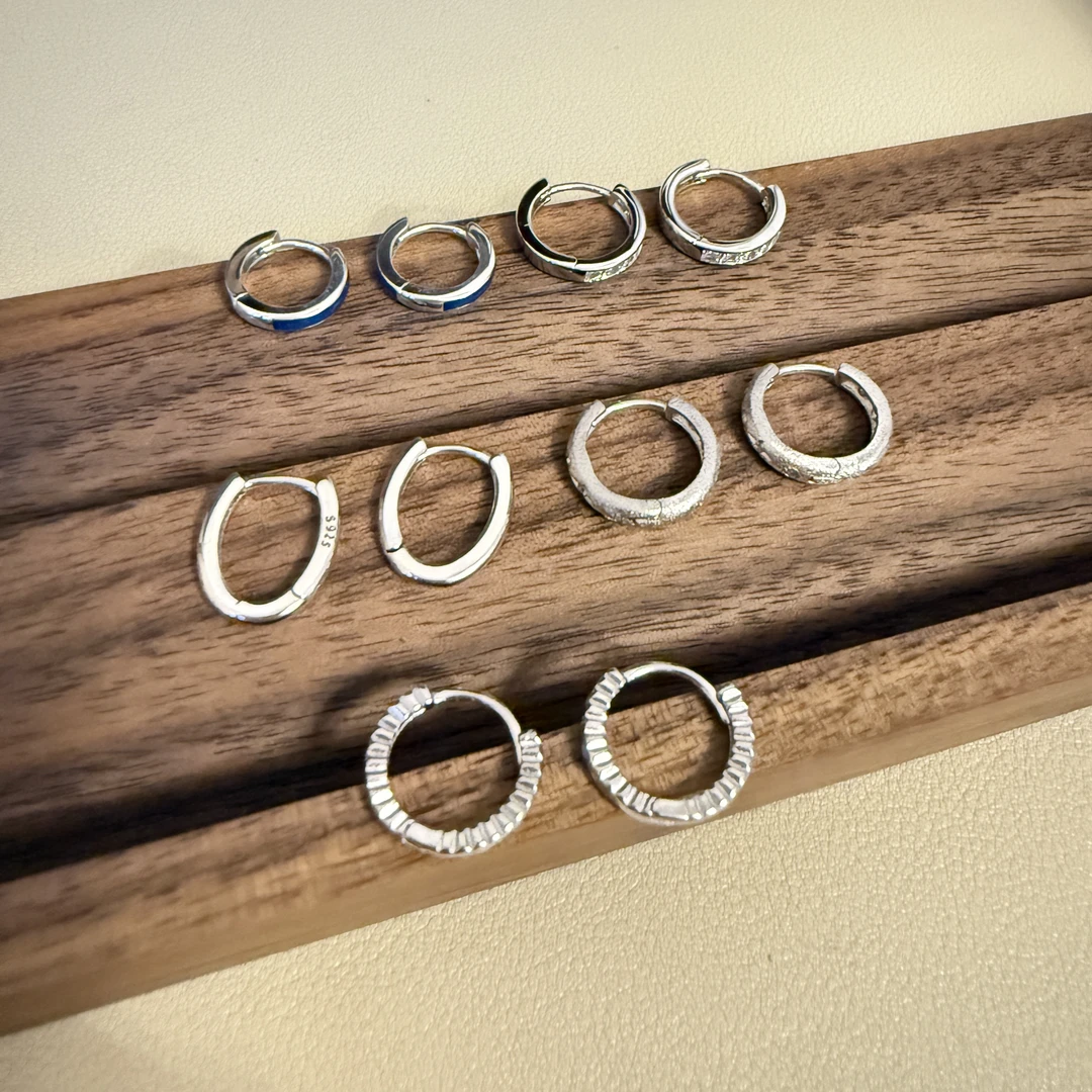 925银耳饰 耳扣合集可diy可单戴百搭素款一对